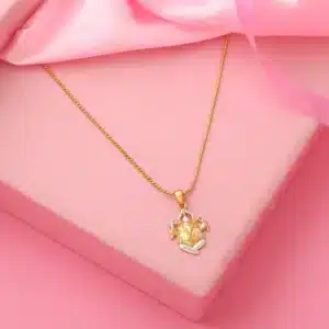 Graceful Ganesha Pendant – Dual-Tone Gold Plated Chain for Women
