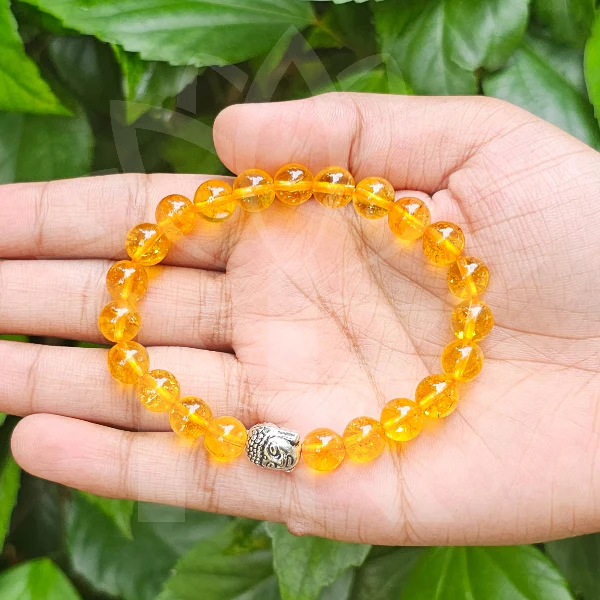 Tulsi Citrine Crystal Bracelet – Attracts Wealth, Abundance & Positivity - Image 2