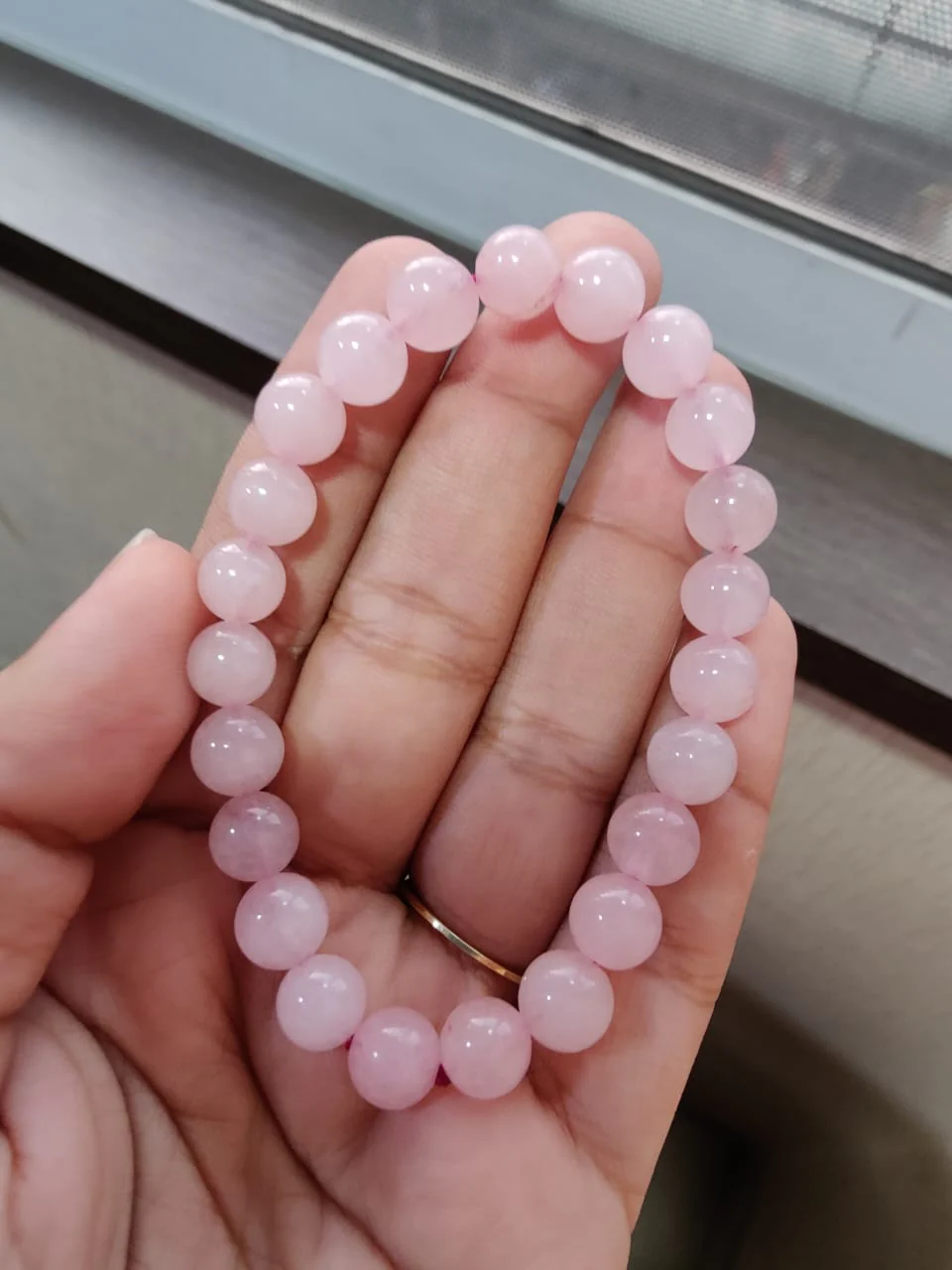 Natural Rose Quartz Bracelet – Love, Healing & Heart Chakra Crystal (Unisex) - Image 2