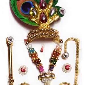 Tulsi Full Shringar Set for Laddu Gopal with Mor Pankh, Mukut & Accessories