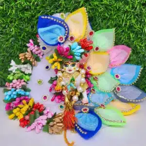 Tulsi Vivid Vasant – Multicolor Petal Shringar Dress for Laddu Gopal