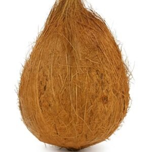 Tulsi Sacred Whole Coconut with Husk (Nariyal) for Puja & Kalash