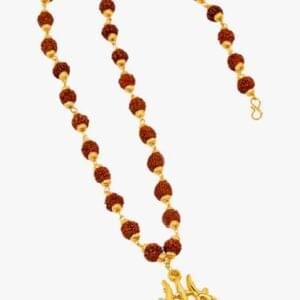 Rudraksha Trishul Damru Pendant Mala – Divine Mahadev Energy Chain for Men