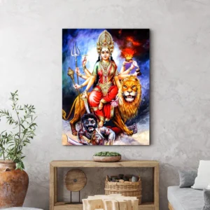 Tulsi Divine Guardian – Durga Maa Wall Frame